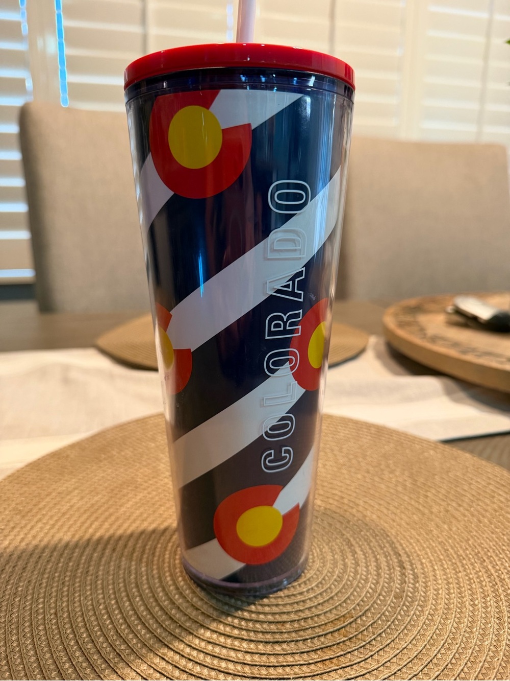 Starbucks Colorado Insulated Travel Tumbler - Navy with Red Lid